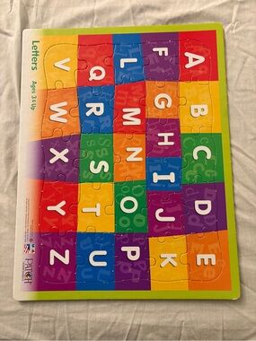 5 puzzles Alphabet, Animal, Vehicle, Foods, and Animal Alphabet